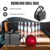 Sac de bowling pour femmes sac fourre-tout simple Bowling Ball Sac avec porte-ballon rembourré accessoires de balle de bowling double conception de fermeture éclair