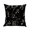 Pillow Square Linen Musical Note Printed Cushion Covers Home Decor Outdoor Pillowcase Decorative Sofa Cover
