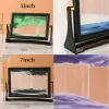 Creative Moving Sand Art Painting Square Glass 3D Deep Sea Sandscape Quicksand Hourglass Rotatable Flowing Sand Home Decor Gifts