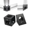 2020 Bloc en aluminium Cube Prism Connecteur Roueur de roue Corner V-Slot Connecteur à trois voies Angle de 90 degrés