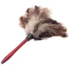 Перо -пехотистые пехотистые перья страуса из деревянные ручки для очистки автомобильной пыли для дома для чистки пыли