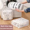 Sac à linge 2024 Mesh Washing Machine Chaussures Sac anti-déformation Zipper Voyage Vêtements Airing Dry Tool