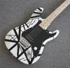 Custom Char Eddie van Halen 5150 Белая черная полоса Электрогитара Floyd Rose Tremolo Bright Brocking Nud Maple Neck Fingerboa8602679