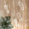 Christmas Snowflake Stencils Footprint Stencil Christmas Snowflakes Santa Claus Footprint Drawing Stencils Painting Album Paper