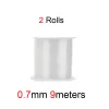 2ROLLS STRONG sans cordon de perle élastique pour collier de bracelet 0,2 0,3 0,4 0,5 0,6 mm