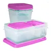 Storage Bottles 17Pcs Clear Food Containers Stackable Refrigerator Bins With Lids Plastic Crisper Fridge Box L9BE