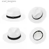 Wide Brim Hats Bucket Hats GEMVIE 2022 New Fashion Straw Hat Wide Brim Paper Summer Hat for Women Straw Hat Panama Cap Sun Hat Summer Hats for Women Y240409
