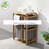 Laundry Bags Japanese-style Dirty Basket Fabric Storage Bathroom Clothes Cabinet Bamboo Frame Waterproof Clothing Rack