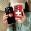 Switzerland Flag Mobile Cell Phone Case for Xiaomi Redmi Note 13 12 11 10 9 POCO F4 F5 M5 X5 Pro Plus 5G Black Cover Funda