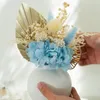 Decorative Flowers Preserved Hydrangea Bouquet Dried Flower Pampas Grass DIY Home Wedding Party Decor Festival Ceremony Flores Preservadas