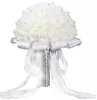 ACCESSOIRES DE FLOIRES DE MARIAGE Bouquets à la main Rose Flower Flower Rignestone Bridesmaid Bridal Bouquet de Mariage3961510