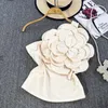 Axless 3D Flowers Tanks Camis för kvinnor sexiga mode fasta färger backless mager kvinnliga korsett skördetank toppar camisoles 240328
