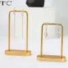 Träbotten metallörhängen Stativ Halsband Display Stand Pendant Storage Stand Stud Earring Storage Display Stand Stand Stand Stand Stand Stand Stand Stand