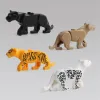 Tiere Figuren Hai Tiger Dinosaurier Model Bausteine Wolf Bären Hirsche Affenzubehör Ziegel DIY Spielzeug Geschenke für Kinder