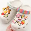 1pcs croc Schuhschuh Charms Food Series Schuhe Blumenzubehör Pins für Croc Personalisierte Garten Ornamente Schuhe Dekorative Schnalle