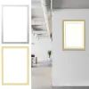 Magnetischer Displayrahmen A3/A4/A5 wiederverwendbares Posterabdeckungsrahmen Gold/Silber selbstklebbar kostenlos Stanzfoto -Anzeige Wanddekoration