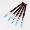 5pcs Oil Painting Polymer Rubber Pen White Liquid Brush Rubber Pen Soft Clay Trim Plastic Silicone Pen