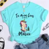 Temoin de La Mariee French Print Tシャツユニコーン花嫁バチェロレットパーティーTシャツブライダルシャワーウェディングパーティー花嫁介添人ティートップ