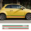 2pcs Côté de porte de voiture Italie Style Stickers For Fiat 500 Panda Punto Seicento Idea Argo Vinyl Film Decals Auto Tuning Accessoires