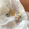 Kolczyki Dangle Kshmir 2024 Złoty i srebrny kolor mały pierścień metalowy stal nierdzewna żeńska męska akcesoria biżuterii Prezent biżuterii