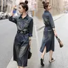 Casual Dresses Fashion Vintage Blue Denim Dress Women's Spring And Autumn Leisure Elegant Pocket Women Vestidos De Noche Juveniles 2024