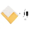 Blankets Heated Blanket Soft Electric Machine Washable For Home Travel Office Tan Throw