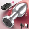 Anal Plug Vibrator Wireless Remote Butt Plug -stimulator Vuxna Game Masturbator Magnetiska laddning Sexleksaker för kvinnor/män/gay 240401