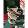 Mugs Christmas Couple Ceramic Mug Trend Creative Water Cup Home Office Milk Breakfast Gift Coffee