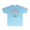 New Rhude Brand Summer Tshirts Mens Designer T Shirts Womens Fashion Entery Clothes RH031 سفينة مطبوعة من قميص قصير الأكمام S-XXL