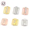2pcs/lot silver gold Rectangle Tape Closure Hook & Clasp Rhinestone bra buckle Waist Extenders Sewing On Clothes Bra Clip Hook