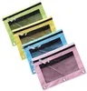 Storage Bags 21X18cm Mesh Double Zipper Pouch Document Bag Waterproof Zip File Folders A4 School Office Supplies Pencil Case