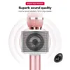 Microfoons WS-858 Wireless Karaoke Microfoon Portable Handheld USB Professional Karaoke Mic Bluetooths Stand Mic Studio voor iPhone CAR PC 240408