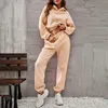 Gym Kleding Women's herfst en winter Casual modieuze solid color cooded trui broek set