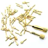 Dental Golden Plated Screw Post 50st i Bag Screw Post Key Dental Pins Supplies Dental Material