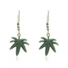 Dangle Earrings S398ボヘミアンファッションジュエリーレディースココナッツツリーペンダントビーズ