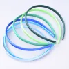 60pcs/lot DIY Satin Covered Headbands Solid Fabric Covered Resin Hair Band Plastic Hairbands Girls Hair Headband for Women