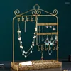 Dekorativa plattor små halsband display stativ samling metall örhänge estetiska hyllor badrum smycken mini repisas flotante hem