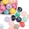 10 pezzi da 16 pezzi da 16 mm colorati caramelle luccicanti perle rotonde acriliche perle fatte a mano perle fai -da -te per la catena di telefonia mobile.