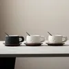 Tasses japonaises tasse de café Soucoupe en céramique tasse haute apparence de cratère de cratère à la maison petit déjeuner