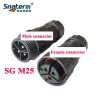 3 pin-M19 M25 waterproof IP67 Male/Female connectors for SG Series 1000W/1200W/1400W Micro inverter with CE RoHS certification