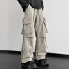Pantaloni da uomo uomini jogger di carico nero hip hop unisex pantaloni streetwear tasche taglie oversize