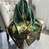 Lenços de luxo estampestim lenço de seda para mulheres Design 180x90cm Grande xale envolve o pescoço de fêmea Bandana Foulard Stoles240409