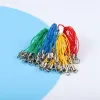 100Pcs Lanyard Lariat Cord Lobster Clasp Rope Christmas Bell Keychain Hooks Mobile Phone Strap Charm Keyring Bag Accessories