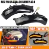 Vänster höger dynamisk LED -sidovingspeglar Turn Signal Light Indicator Lamp för Toyota IQ Camry Prius Prius+ Crown Mark X Avalon