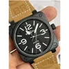 Wristwatches Men Matic Mechanical Watch Bell Brown Leather Black Ross Rubberwristwatches Wristwatcheswristwatches Drop Delivery Dhg8I