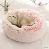 Lits de chats meubles chauds long lits pour animaux de compagnie enfermés coussin de chat rond