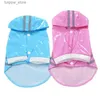 Dog Apparel Dog Apparel Summer Outdoor Puppy Pet Rain Coat Hoody Waterproof ets PU Raincoat For Dogs Cats Clothes Whole P63295O L46