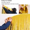 Party Decoration Fringe Curtain Backdrop 1M FOIL Pink Back Drop Po Booth Wedding Graduations Birthday Christmas Event