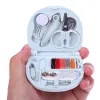 1 Set Mini Seyahat Kitleri Taşınabilir iğne Makas Düğmeleri Pimler Dikiş Kutusu Depolama Set El İşliği Dikiş Kiti Araçlar Aksesuarlar