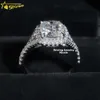 High Quality D VVS Diamond Cushion Cut 2.5ct 18k Solid Gold Women Engagement Ring